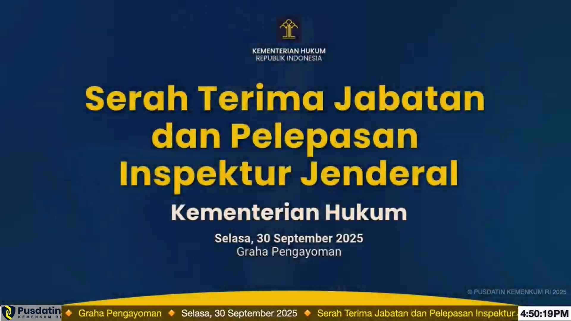 Rotasi Kepemimpinan: Kemenkum Jabar Saksikan Serah Terima Jabatan Inspektur Jenderal, Komjen Pol (Purn) Reinhard Silitonga Purna Tugas